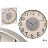OROLOGIO DA PARETE NUMERI RILIEVO ARGENTO BIANCO 5