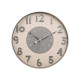 HORLOGE MURALE CHIFFRES RELIEF ARGENT BLANC 50CM
