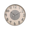 OROLOGIO DA PARETE NUMERI RILIEVO ARGENTO BIANCO 5