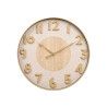 EMBOSSED NUMBERS WALL CLOCK WOOD EFFECT 50CM