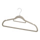 SET 6 APPENDIABITI FLOCKED GRIGIO 44,5X22CM