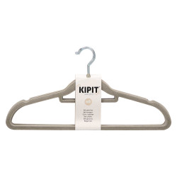 SET 6 APPENDIABITI FLOCKED GRIGIO 44,5X22CM