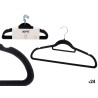 SET 24 PERCHA FLOCADA NEGRA 44,5X22CM