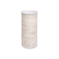 PORTE PARAPLUIE CERAMIQUE POINTS 50CM BEIGE