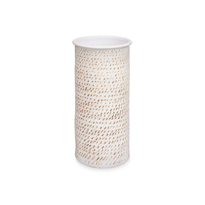 PORTE PARAPLUIE CERAMIQUE POINTS 50CM BEIGE