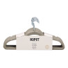 CONJUNTO 24 CABIDES CINZENTO FLOCADO 44,5X22CM