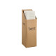 PADDED PLASTIC STOOL WHITE