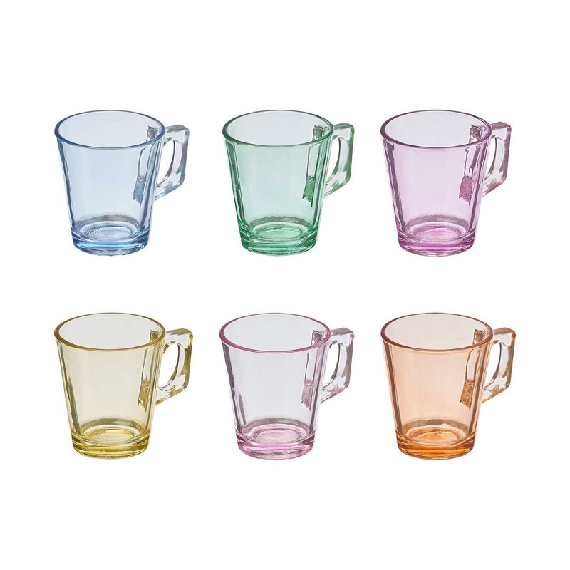 TAZA CAFE SURT 6 COL 85 ML DISPLAY