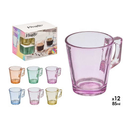 TAZA CAFE SURT 6 COL 85 ML