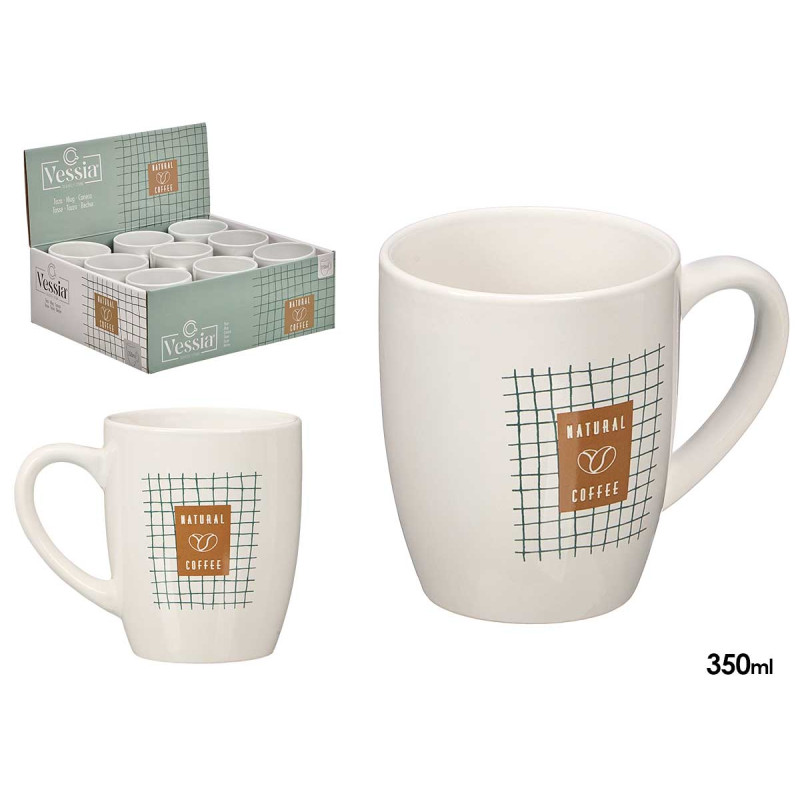 TAZZA PORCELLANA NATURAL COFFEE 350ML