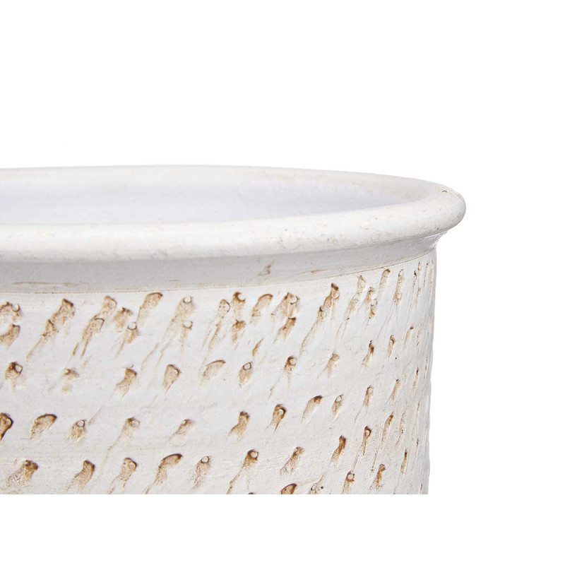 50CM BEIGE CERAMIC DOTS UMBRELLA STAND