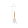 SUPORTE ROLO WC METAL CREME CABO BAMBU
