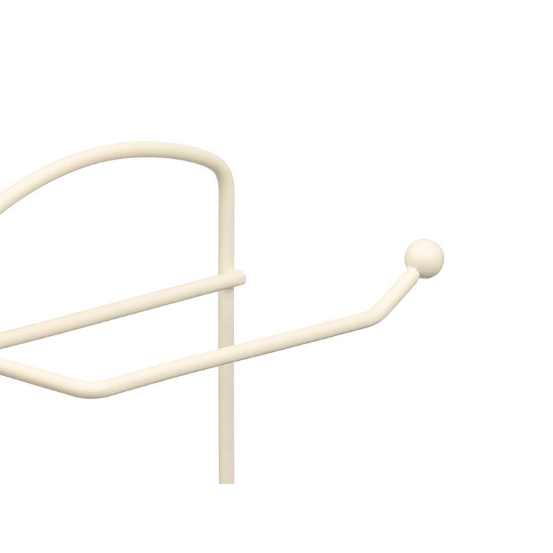 SUPORTE ROLO WC METAL CREME CABO BAMBU