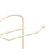 CREAM METAL WC BRUSH ROLL HOLDER BAMBOO HANDLE