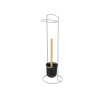 ESCOBILLERO PORTARROLLO METAL VERDE BAMBU