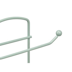 GREEN METAL WC BRUSH ROLL HOLDER BAMBOO HANDLE