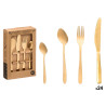 SET 24 TALHERES ACO INOX DOURADO