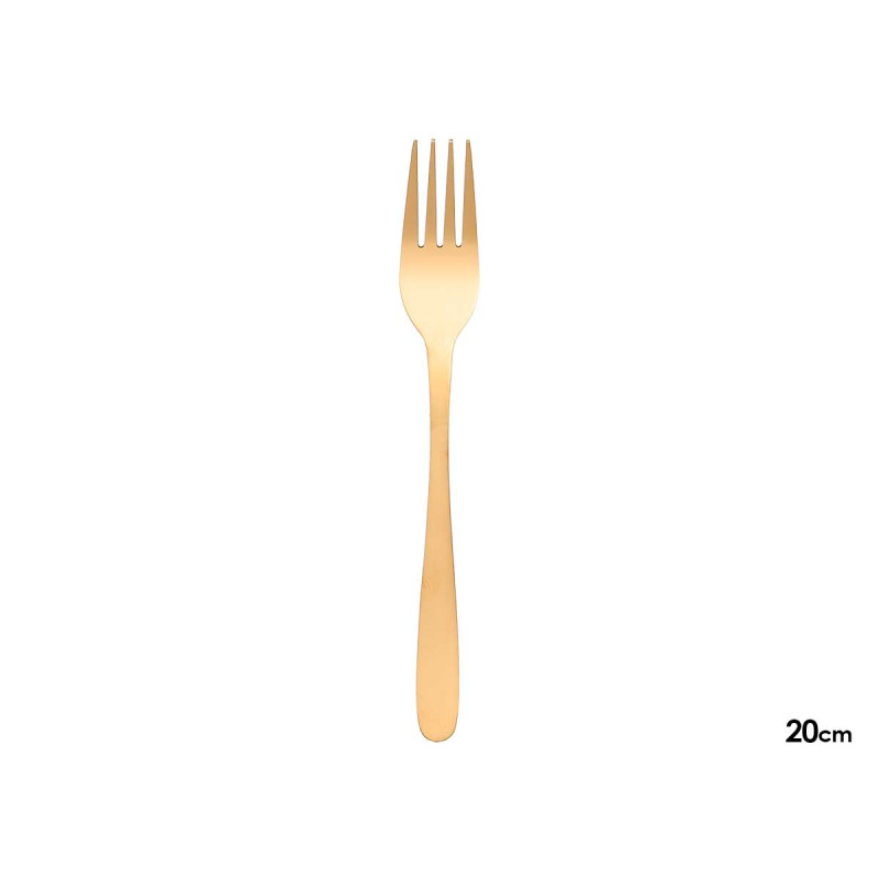 SET 24 CUBIERTO ACERO INOX DORADO