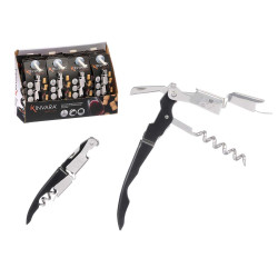 BROWN CORKSCREW KINFE BOTTLE OPENER
