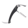 BLACK METAL CORKSCREW KNIFE BOTTLE OPENER