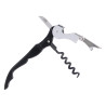 BLACK METAL KNIFE CORKSCREW BOTTLE OPENER