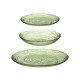 GLASS GREEN DINNERWARE 18 PCS