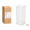 SQUARE ACRYLIC VASE 10X10X25CM