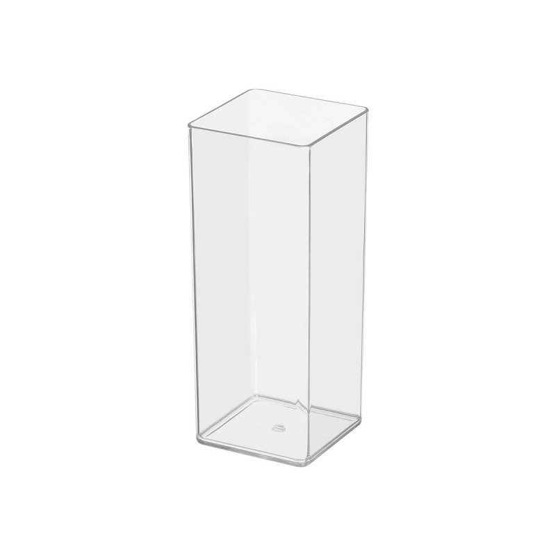 VASO ACRILICO QUADRADO 10X10X25CM