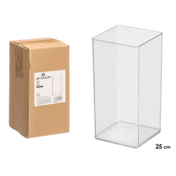 VASO ACRILICO QUADRATO 12X12X25CM
