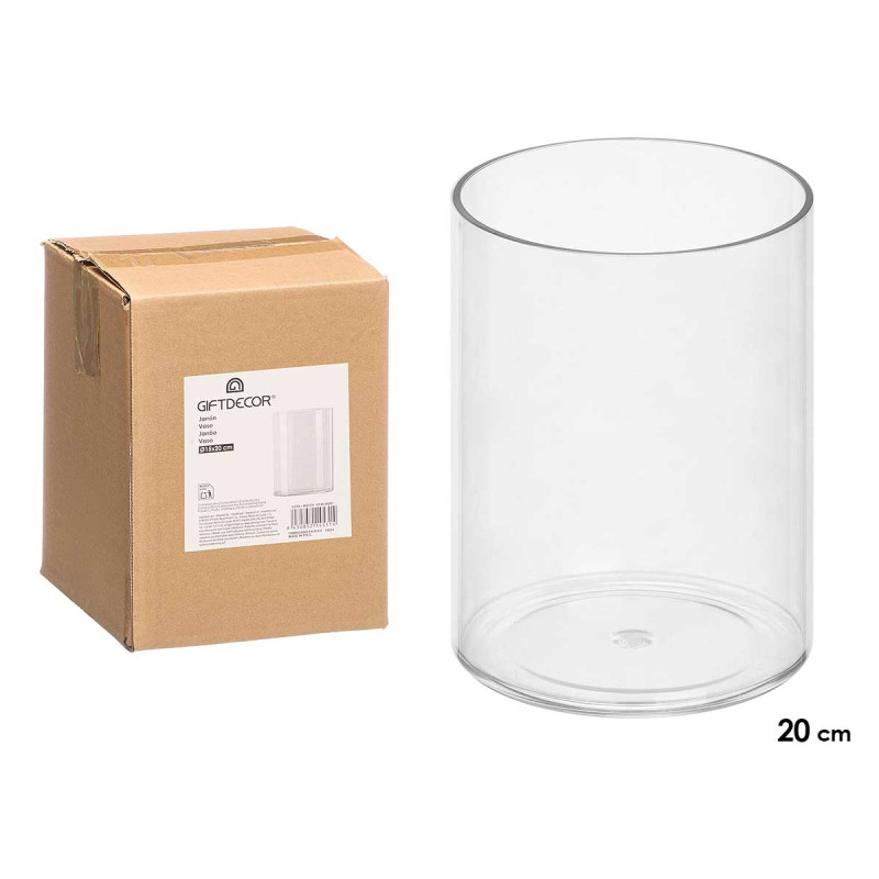 VASO ACRILICO CILINDRICO 15X15X20CM