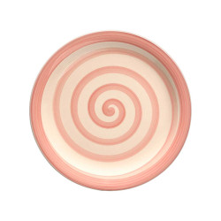 ASSIETTE PLATE FAÏENCE ROSE 27CM