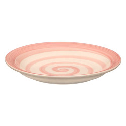 EARTHENWARE SIDE PLATE PINK 19CM