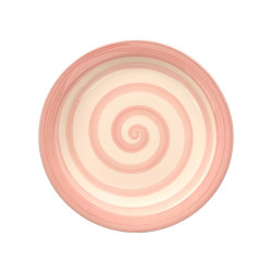 ASSIETTE DESSERT FAÏENCE ROSE 19CM