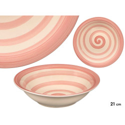 TAÇA SOPA BARRO ROSA 21CM