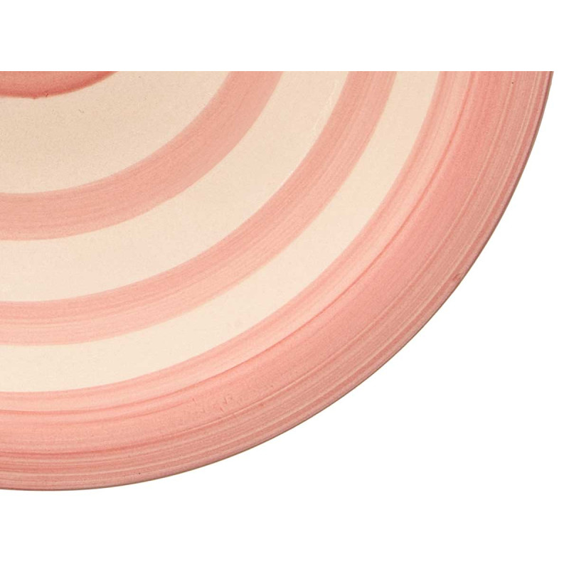 ASSIETTE CREUSE FAÏENCE ROSE 21CM