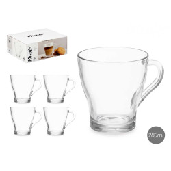 CANECA DE VIDRO COM ASA 280 ML