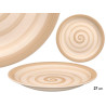 ASSIETTE PLATE FAÏENCE BEIGE 27CM