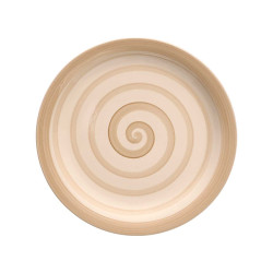 ASSIETTE PLATE FAÏENCE BEIGE 27CM