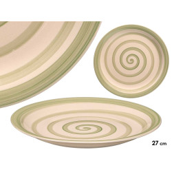 ASSIETTE PLATE FAÏENCE VERTE 27CM