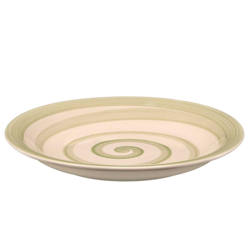 ASSIETTE DESSERT FAÏENCE VERTE 19CM