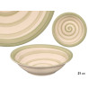 PLATO HONDO LOZA VERDE 21CM