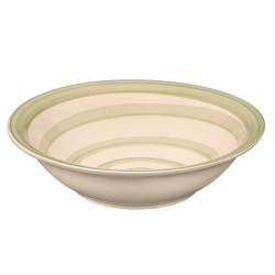 ASSIETTE CREUSE FAÏENCE VERTE 21CM