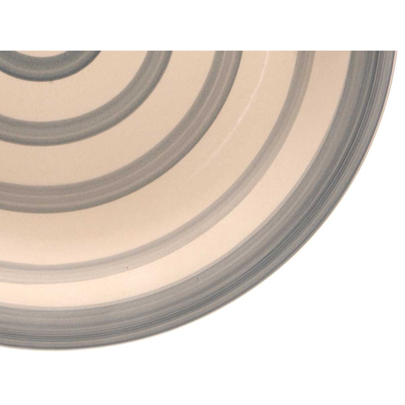 ASSIETTE PLATE GRÈS GRIS 27CM
