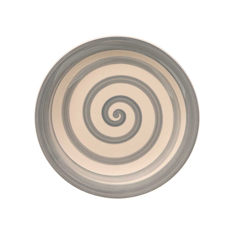 ASSIETTE DESSERT FAÏENCE GRIS 19CM