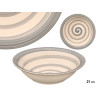 ASSIETTE CREUSE GRÈS GRIS 21CM