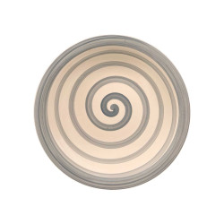 ASSIETTE CREUSE GRÈS GRIS 21CM