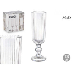 FLUTE CHAMPANHE 160ML TRANSPARENTE RISCAS