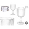 COUPE À EAU 370ML TRANSPARENT RAYURES
