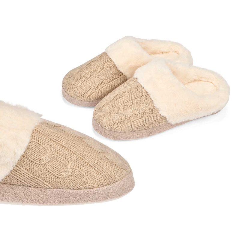 ZAPATILLA ESTAR POR CASA MUJER BEIGE
