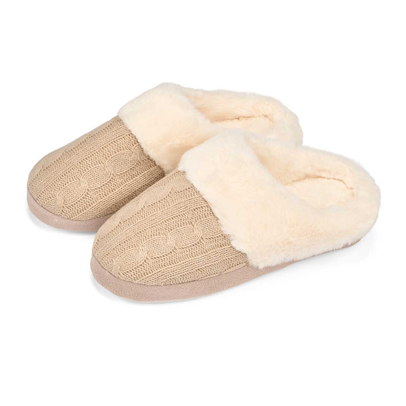 CHAUSSON D'INTÉRIEUR FEMME BEIGE
